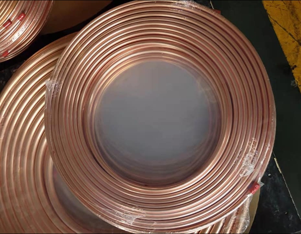 Soft copper pipe coil